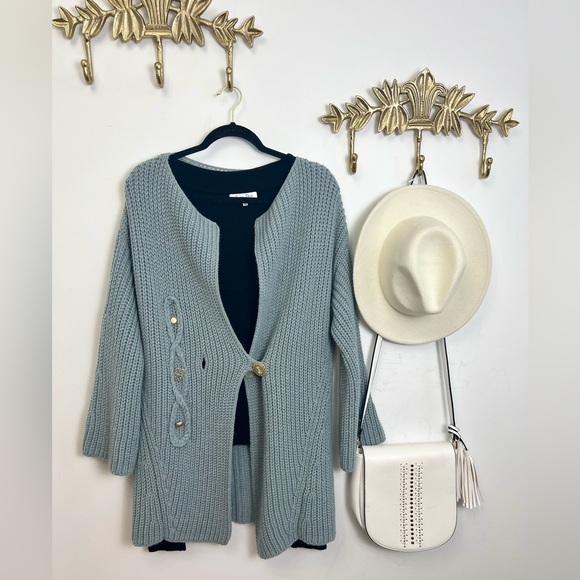 🇮🇹Elisa Cavaletti Beautiful modern cardigan sweater m - Picture 4 of 9